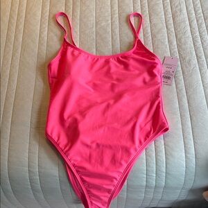 Wild Fable Pink One Piece Swimsuit High Leg & Cheeky